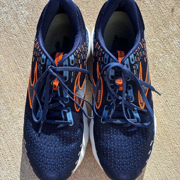 Brooks Glycerin GTS 20 Men's Size 11.5 D Shoe Blue Orange Running 1103831D-444 - Picture 7 of 10